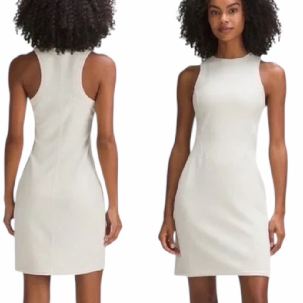 Lululemon – Ribbed Softstreme Slim-Fit Tank Dress – Bone – Sz. 8